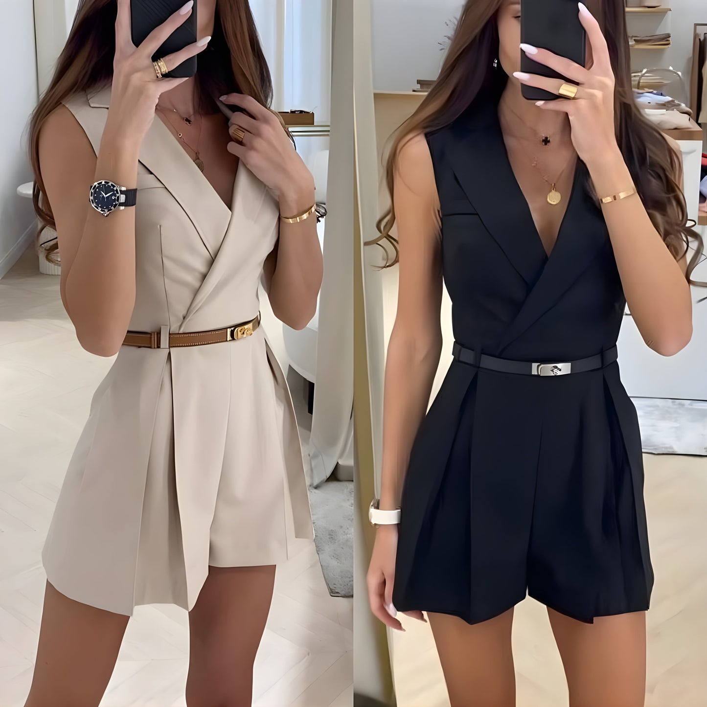 Antonia | Jumpsuit Elegantes, ärmelloses Design aus atmungsaktivem Stoff 4