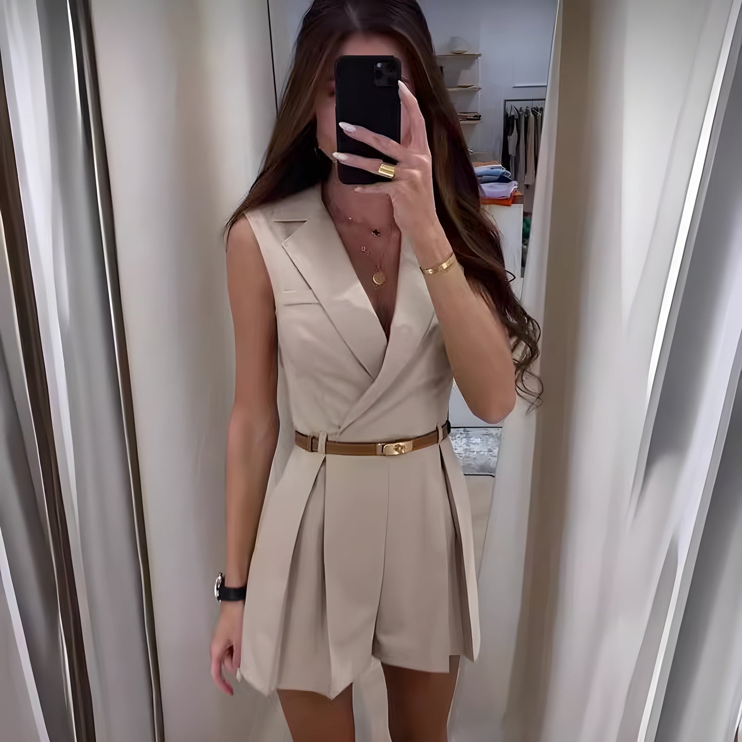 Antonia | Jumpsuit Elegantes, ärmelloses Design aus atmungsaktivem Stoff 5