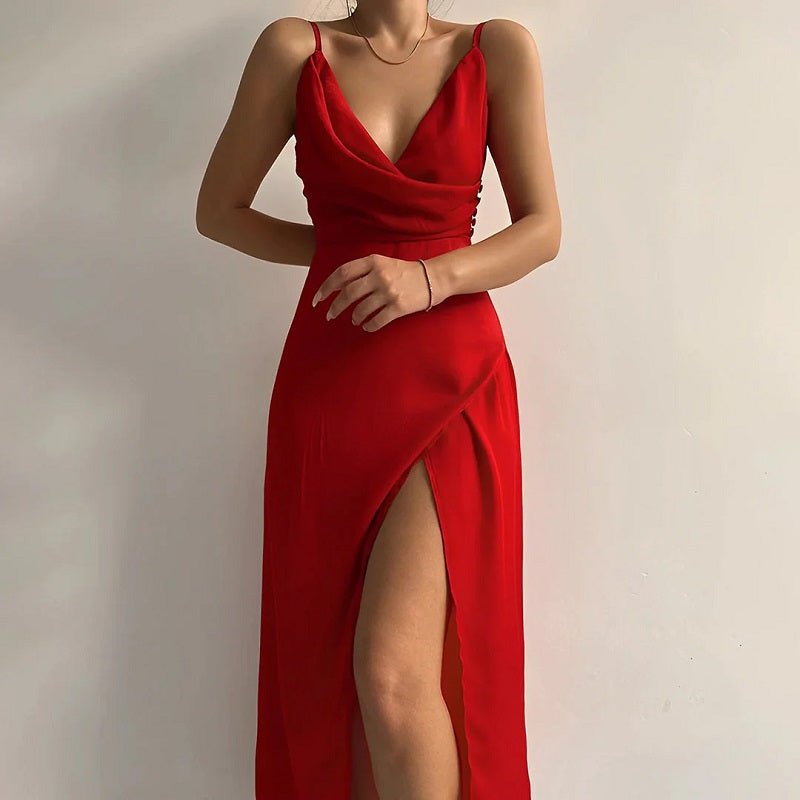 Barbara | Maxikleid – Verführerischer V-Ausschnitt, Elegantes Design 4