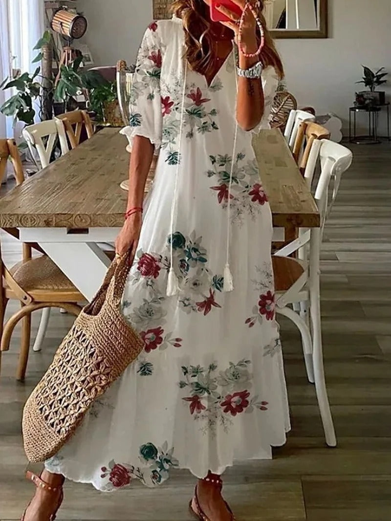 Bettina | Maxikleid Sommer Leicht und Atmungsaktiv, Bohème Stil 12