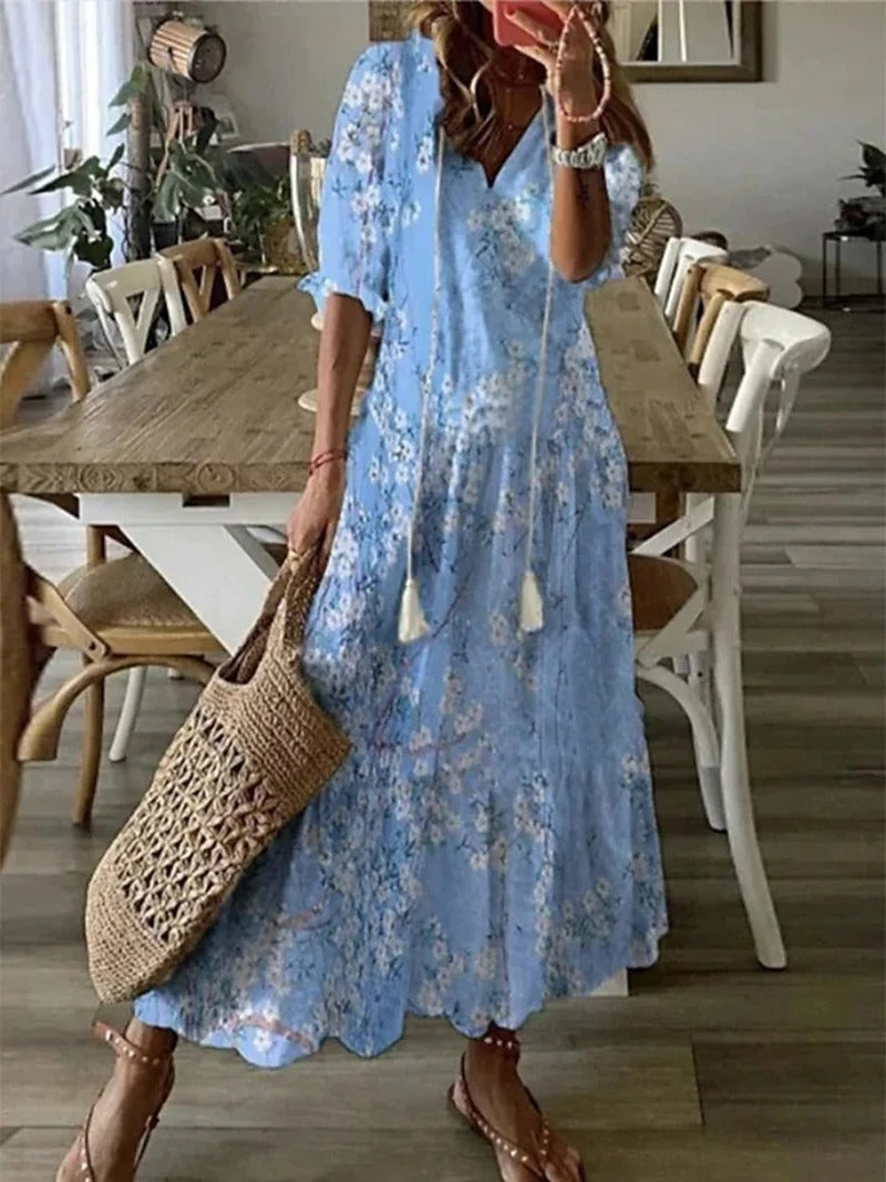 Bettina | Maxikleid Sommer Leicht und Atmungsaktiv, Bohème Stil 3