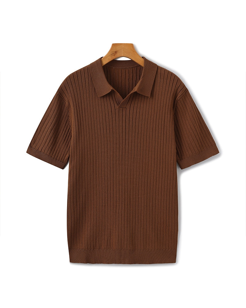 Premium Ribbed Polo Shirt – Effortless Style with Timeless Appeal 12