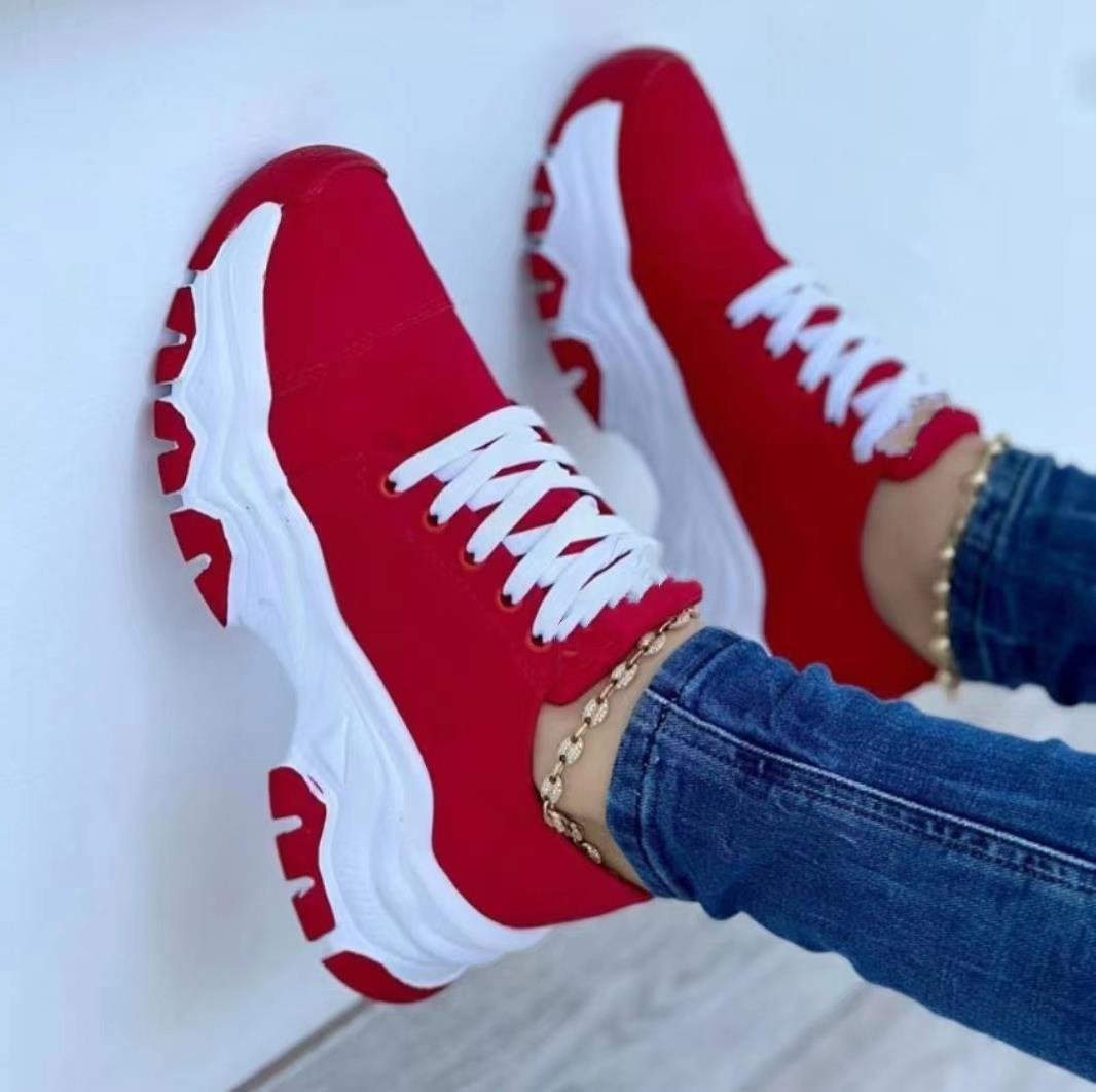 Serena | Sport-Sneakers Orthopädisch mit Plateau, Rundzehen, Gummisohle 10
