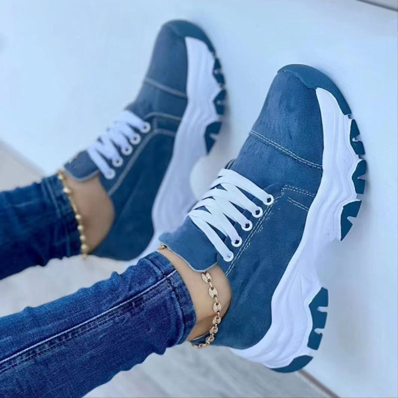 Serena | Sport-Sneakers Orthopädisch mit Plateau, Rundzehen, Gummisohle 2