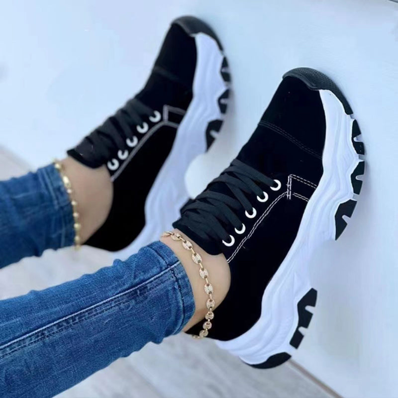 Serena | Sport-Sneakers Orthopädisch mit Plateau, Rundzehen, Gummisohle 4