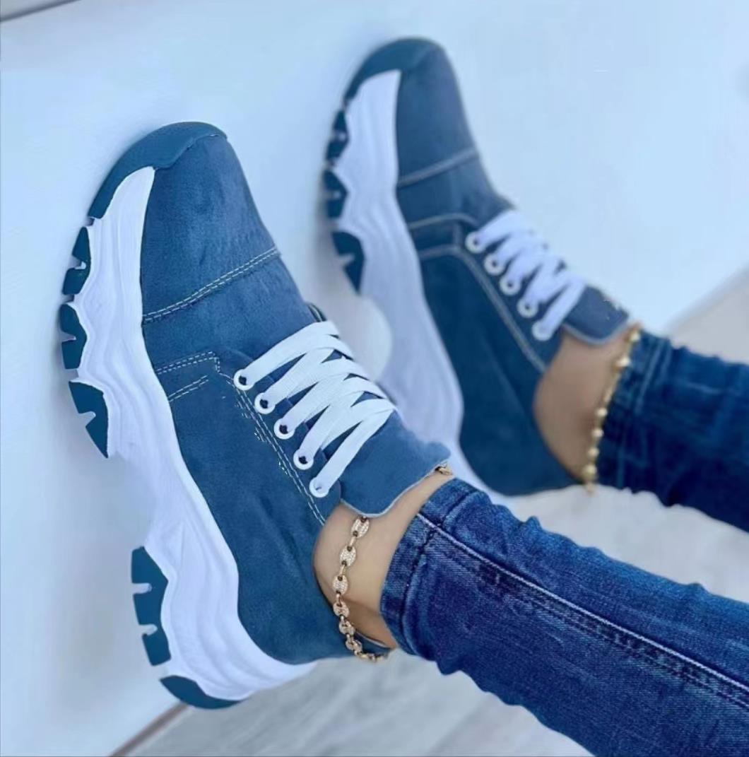 Serena | Sport-Sneakers Orthopädisch mit Plateau, Rundzehen, Gummisohle 8