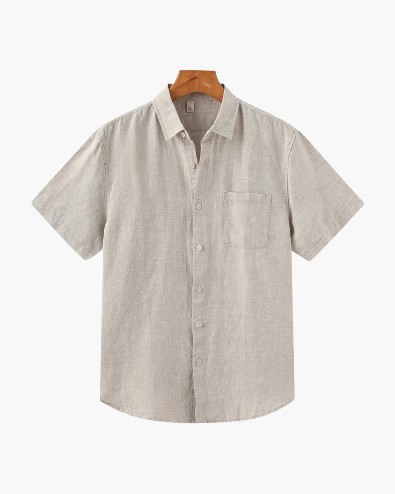 Clever Men's Linen Shirt | Short Sleeve, Breathable Summer Style 0