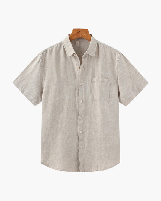 Clever Men's Linen Shirt | Short Sleeve, Breathable Summer Style 0