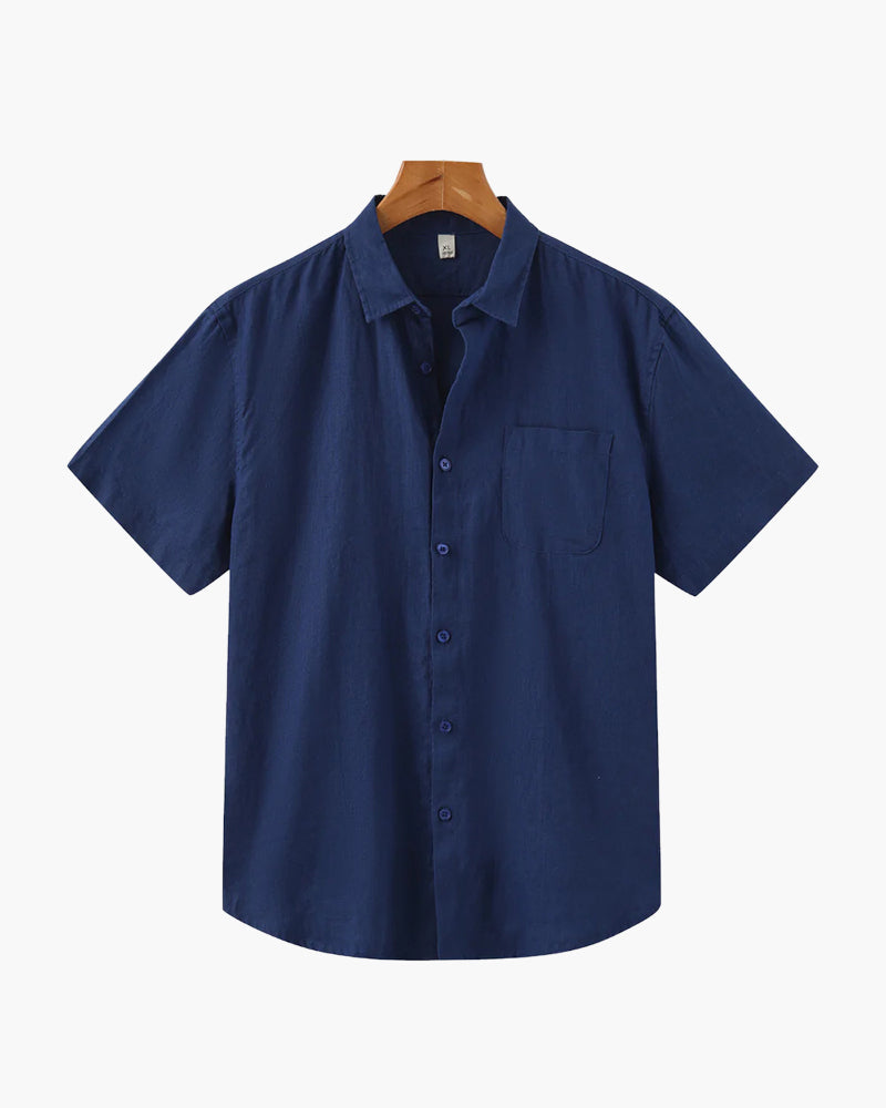 Clever Men's Linen Shirt | Short Sleeve, Breathable Summer Style 10