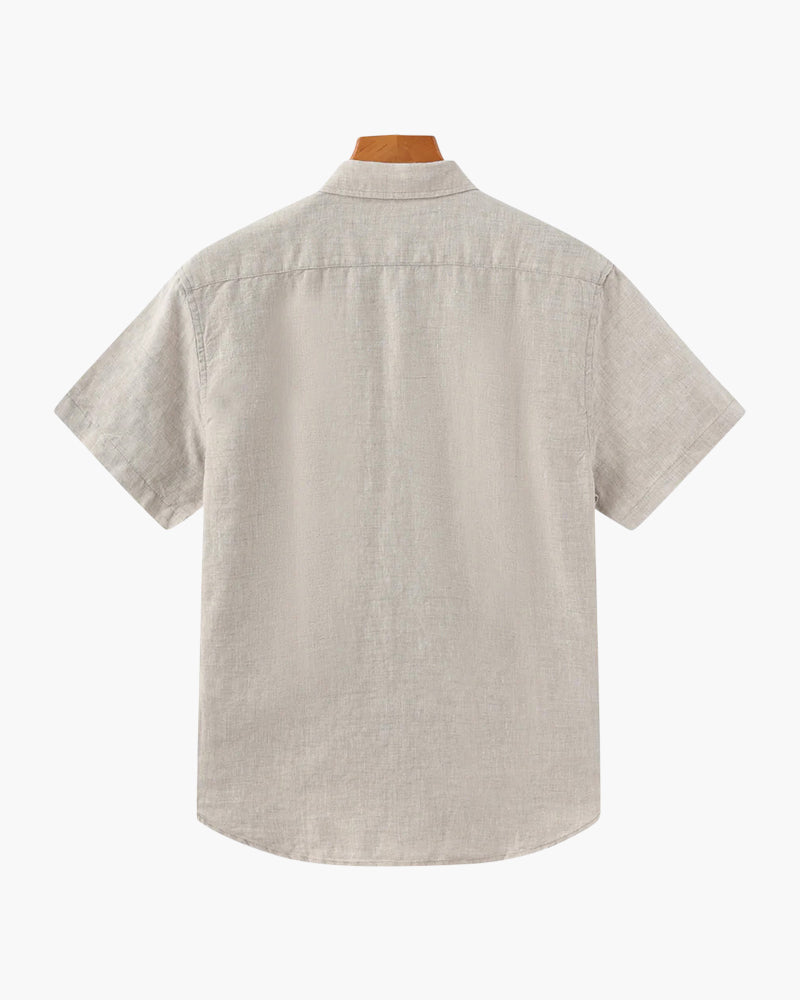 Clever Men's Linen Shirt | Short Sleeve, Breathable Summer Style 3