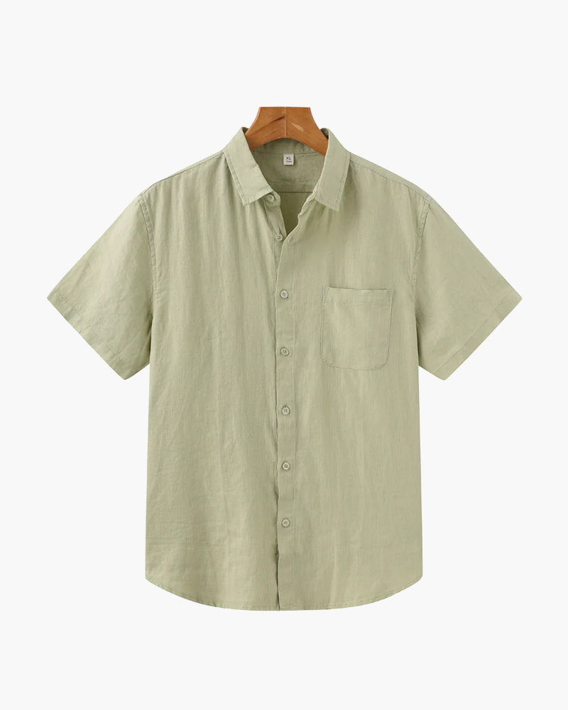 Clever Men's Linen Shirt | Short Sleeve, Breathable Summer Style 7