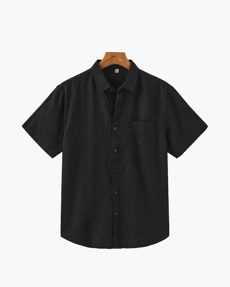 Clever Men's Linen Shirt | Short Sleeve, Breathable Summer Style 9