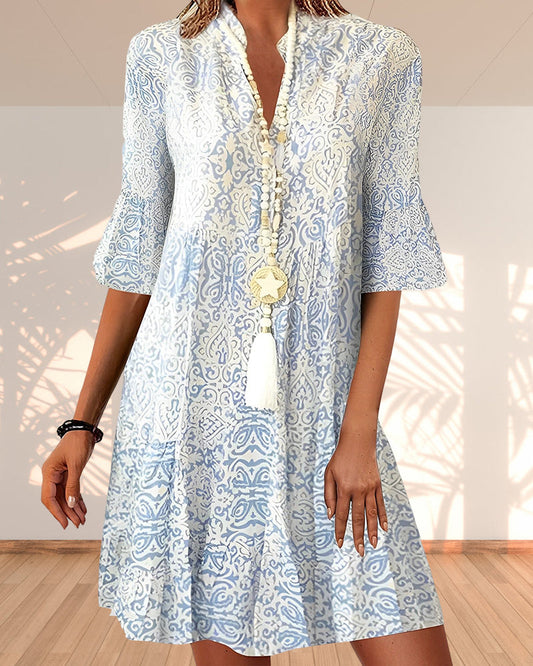Melina | Kleid Elegantes Printdesign, Hochwertiger Stoff für Abendkleider 0