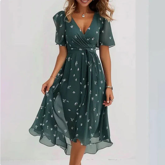 Nora | Kleid V-Ausschnitt, Elegante Silhouette für Abend- und Cocktailanlässe 0