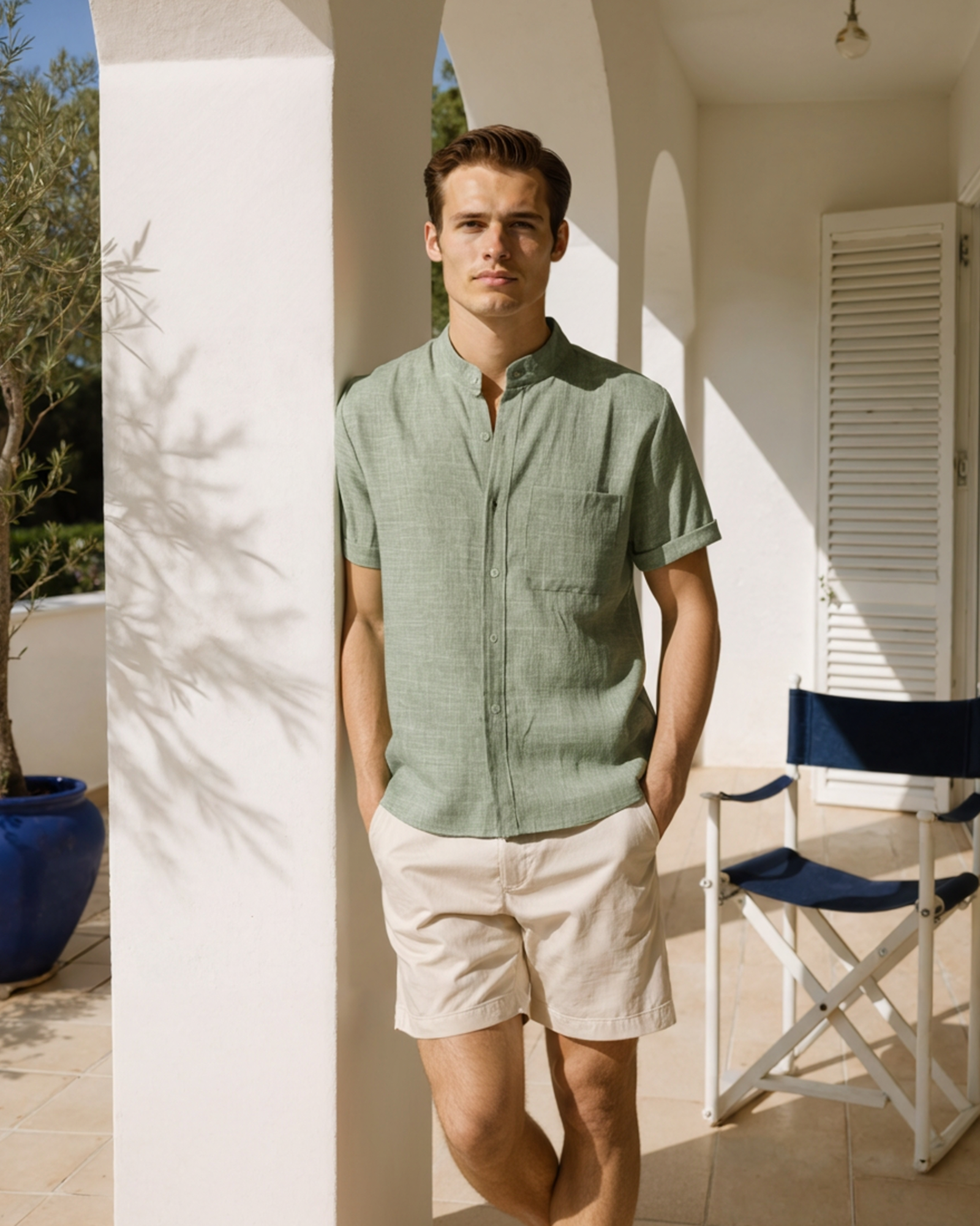 The Mandarin Mark Shirt – Effortless Style for Warm Weather 1